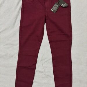 Paige Jeans Women's Size:32 Deep Berry Red Verdugo Ankle Mid Rise Stretch Pants